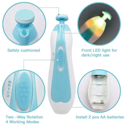 LittleCrawlers™ - Baby Electric Nail Trimmer For Newborn, Infants & Toddlers | Safe & Smooth